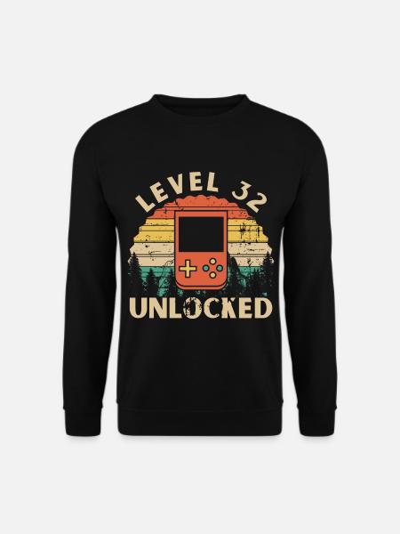 Level 32 Unlocked - Unisex Sweatshirt - black