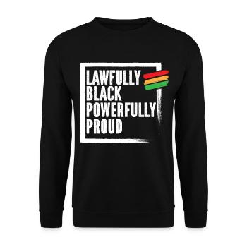 Black History Black Pride Attorney at Law - Unisex Sweatshirt - black - Front - Alina (178cm) & Michal (187cm)