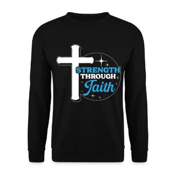 Team Jesus Christ Christianity Religion Christ - Unisex Sweatshirt - black - Front - Alina (178cm) & Michal (187cm)