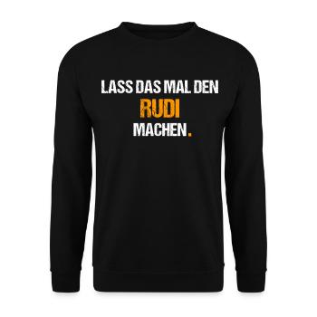 Rudi Spruch Lustig Vorname Name - Unisex Pullover - Schwarz - Vorne - Alina (178cm) & Michal (187cm)
