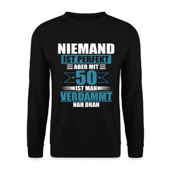 50th birthday 50 years gift - Unisex Sweatshirt - black - Front - Alina (178cm) & Michal (187cm)