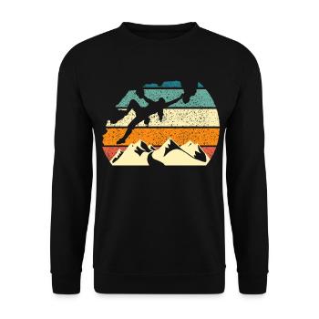 climbing sport climbing climber climb rock climbing - Unisex Sweatshirt - black - Front - Alina (178cm) & Michal (187cm)