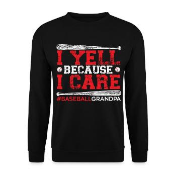 Baseball-opa Trägt Baseball-liebhaber-großvater - Unisex Pullover - Schwarz - Vorne - Alina (178cm) & Michal (187cm)
