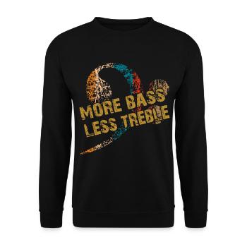 Grande clé de basse vintage - Sweat-shirt Unisexe - noir - Devant - Alina (178cm) & Michal (187cm)