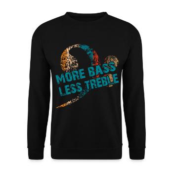 More bass less treble - Unisex Sweatshirt - black - Front - Alina (178cm) & Michal (187cm)