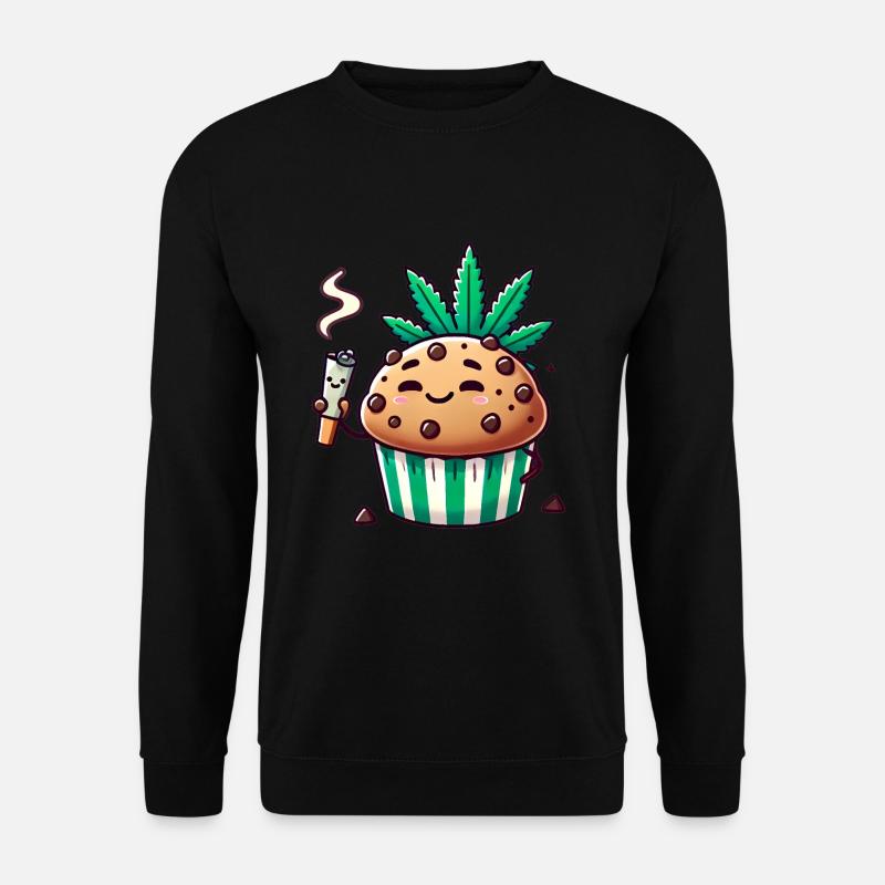 Chill Muffin with Leaf Joint - Unisex Sweatshirt - black
