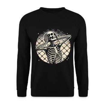 Silent Scream Skeleton Art Design - Unisex Sweatshirt - black - Front - Alina (178cm) & Michal (187cm)