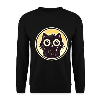 Conception de l’insigne du Calamity Cat Club - Sweat-shirt Unisexe - noir - Devant - Alina (178cm) & Michal (187cm)