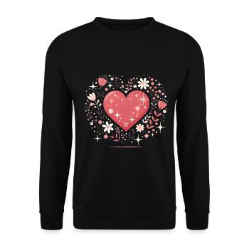 Seelenverwandte von Destiny Heart Design - Unisex Pullover - Schwarz - Vorne - Alina (178cm) & Michal (187cm)