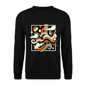 Bold Abstract Art in Vibrant Colors - Unisex Sweatshirt - black - Front - Alina (178cm) & Michal (187cm)