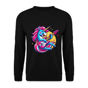 Conception de guitare licorne à bascule - Sweat-shirt Unisexe - noir - Devant - Alina (178cm) & Michal (187cm)