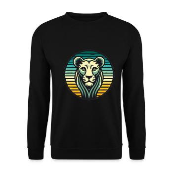 Cooler Than a Cat - Unisex Sweatshirt - black - Front - Alina (178cm) & Michal (187cm)