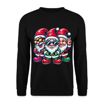 Ill Be Gnome pour la conception de Noël - Sweat-shirt Unisexe - noir - Devant - Alina (178cm) & Michal (187cm)