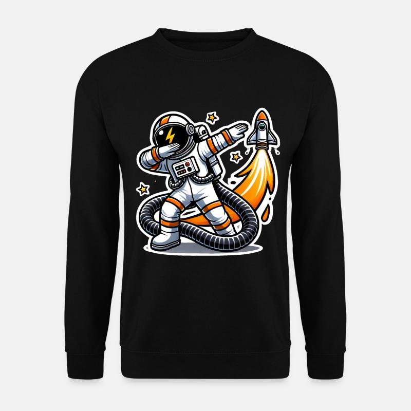 Funny Dabbing Astronaut Space Design - Unisex Sweatshirt - black
