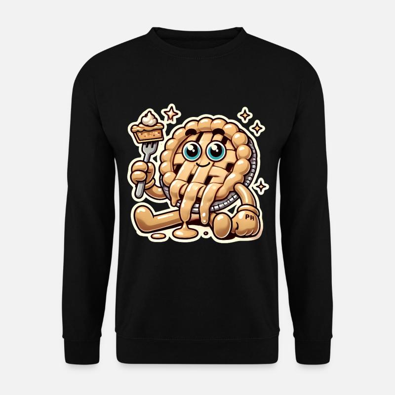 Lustiges existenzielles Kuchen-Cartoon-Design - Unisex Pullover - Schwarz