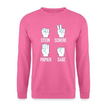 Heimwerker sägt Finger Ab lustiges Handwerker - Unisex Pullover - Pink - Vorne