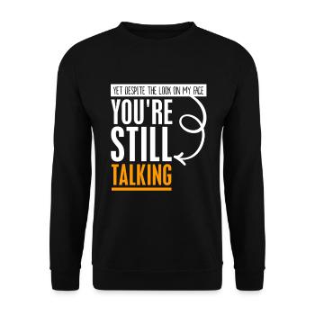 Drôle de sarcasme cadeau Sarcastique - Sweat-shirt Unisexe - noir - Devant - Alina (178cm) & Michal (187cm)