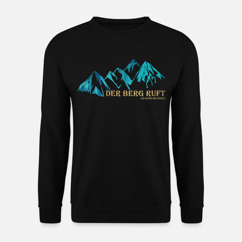 Der Berg ruft Wandern - Unisex Pullover - Schwarz