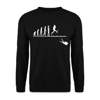 Evolution Tauchen Tauchgang - Unisex Pullover - Schwarz - Vorne - Alina (178cm) & Michal (187cm)