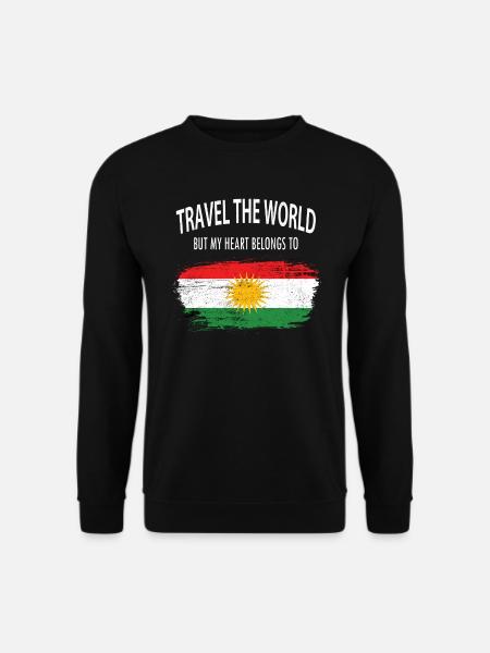 Reisen durch die Welt ->Kurdistan - Unisex Pullover - Schwarz