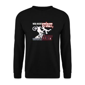 Motocross am Limit - Unisex Pullover - Schwarz - Vorne - Alina (178cm) & Michal (187cm)