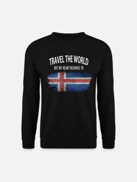 Voyages à travers le monde ->Island - Sweat-shirt Unisexe - noir