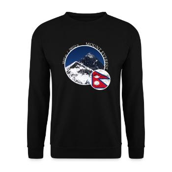 Hiking mount Everest Nepal Tibet - Unisex Sweatshirt - black - Front - Alina (178cm) & Michal (187cm)