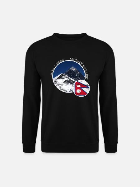 Randonnée sur le mont Everest Nepal Tibet - Sweat-shirt Unisexe - noir