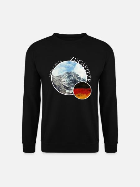 Wandern auf dem Berg Zugspitze Deutschland Alpen - Unisex Pullover - Schwarz
