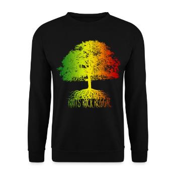 Africa Roots Black History Month Tree - Unisex Sweatshirt - black - Front - Alina (178cm) & Michal (187cm)