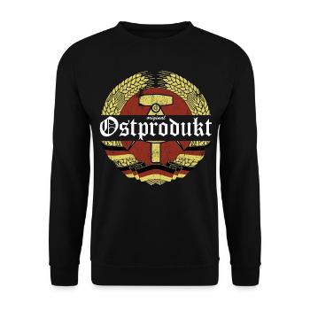 Original Ostprodukt - Made in DDR - Unisex Pullover - Schwarz - Vorne - Alina (178cm) & Michal (187cm)
