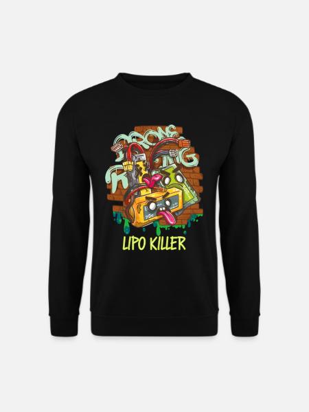 FPV Drone Pilot Freestyle RC Racing Lipokiller - Unisex Sweatshirt - black
