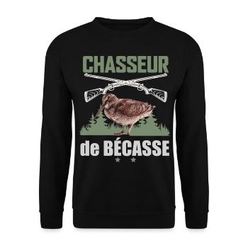 Chasseur de bécasse Homme chasseur - Sweat-shirt Unisexe - noir - Devant - Alina (178cm) & Michal (187cm)