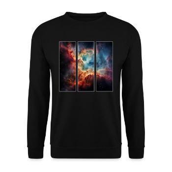 space, nebula, space, astronaut, astronomer - Unisex Sweatshirt - black - Front - Alina (178cm) & Michal (187cm)