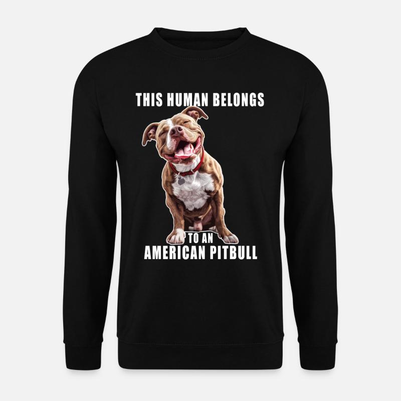 Cet humain appartient à un American Pitbull Terrier - Sweat-shirt Unisexe - noir