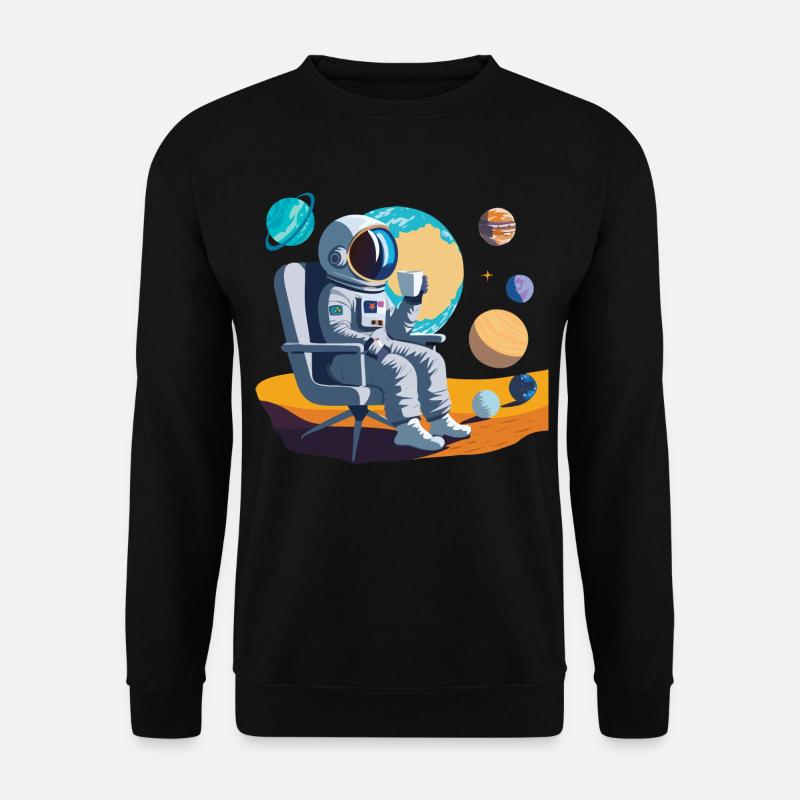 Pause-café interstellaire - Sweat-shirt Unisexe - noir