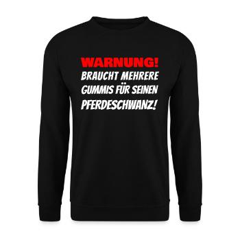 Lustiger Spruch Mallorca Urlaub Party Feiern - Unisex Pullover - Schwarz - Vorne - Alina (178cm) & Michal (187cm)
