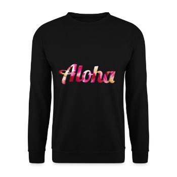 Aloha - Unisex Sweatshirt - black - Front - Alina (178cm) & Michal (187cm)