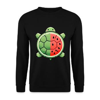 Natures Sweet Blend Watermelon Turtle - Unisex Sweatshirt - black - Front - Alina (178cm) & Michal (187cm)