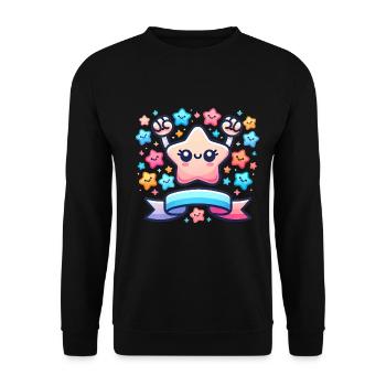 16 Jahre Awesome Star Celebration - Unisex Pullover - Schwarz - Vorne - Alina (178cm) & Michal (187cm)