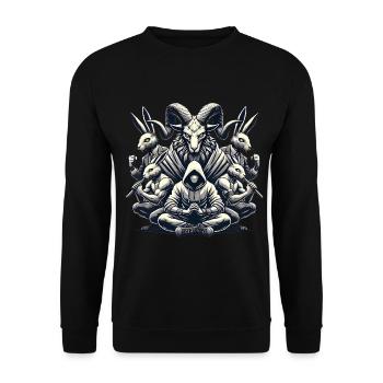 Protect the Unknown Wild Legends - Unisex Sweatshirt - black - Front - Alina (178cm) & Michal (187cm)