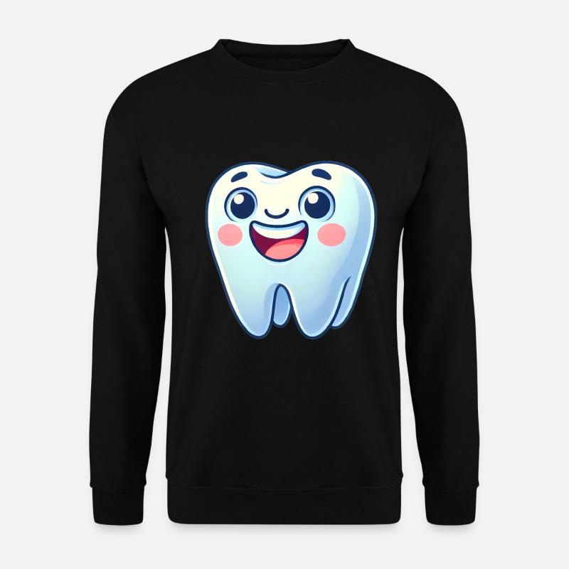 Conception de dessin animé de dent souriante - Sweat-shirt Unisexe - noir