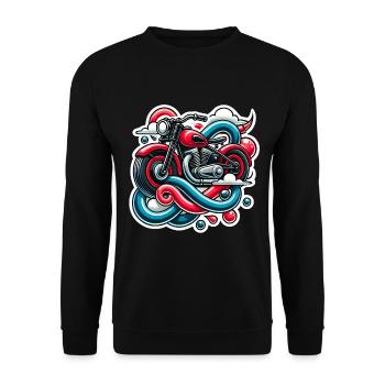 Art de rêve de moto vintage - Sweat-shirt Unisexe - noir - Devant - Alina (178cm) & Michal (187cm)