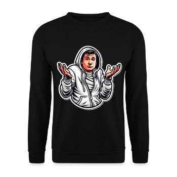 Drôle dessin animé geste sweat à capuche - Sweat-shirt Unisexe - noir - Devant - Alina (178cm) & Michal (187cm)