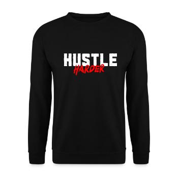 Motivation Hustle Gift - Unisex Sweatshirt - black - Front - Alina (178cm) & Michal (187cm)