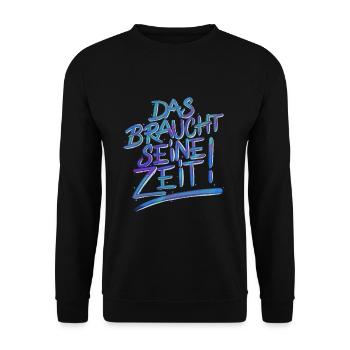 Zeit - Unisex Pullover - Schwarz - Vorne - Alina (178cm) & Michal (187cm)