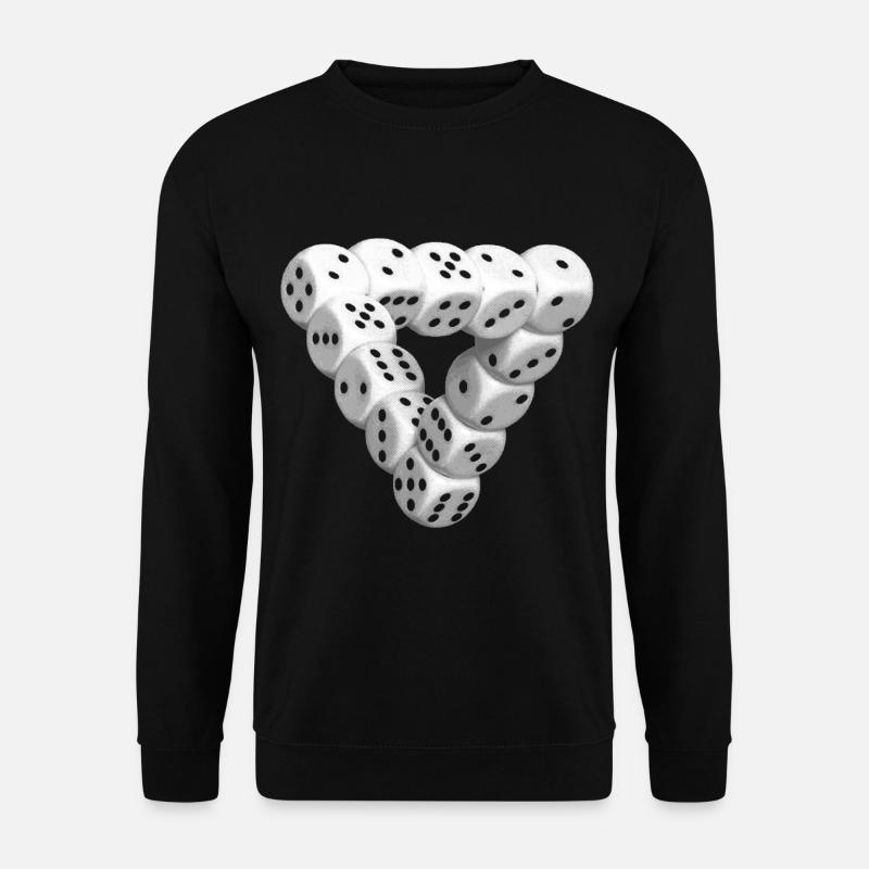 Cube Dices Cubes Illusion - Unisex Sweatshirt - black