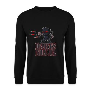 Darts ninja - Unisex Sweatshirt - black - Front - Alina (178cm) & Michal (187cm)
