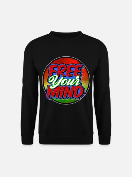 Free your mind - Unisex Pullover - Schwarz