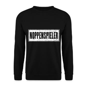 Noppenspieler Materialspieler Tischtennis Noppen - Unisex Pullover - Schwarz - Vorne - Alina (178cm) & Michal (187cm)